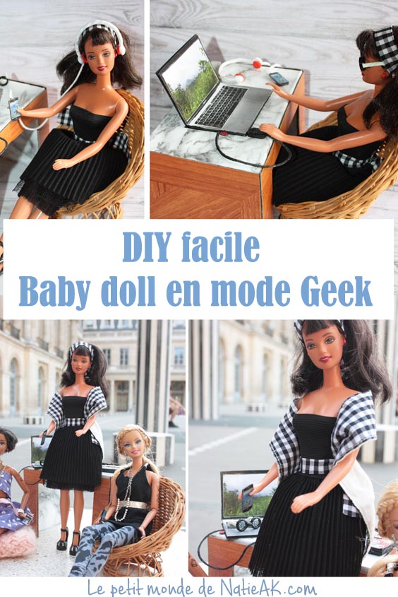 tuto facile vêtement geek barbie