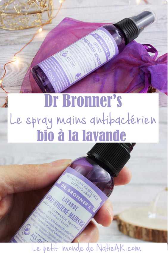 Spray hygiène mains bio à la lavande de Dr Bronner's 