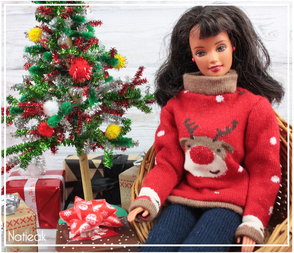 Pull "Moche" de Noël DIY barbie