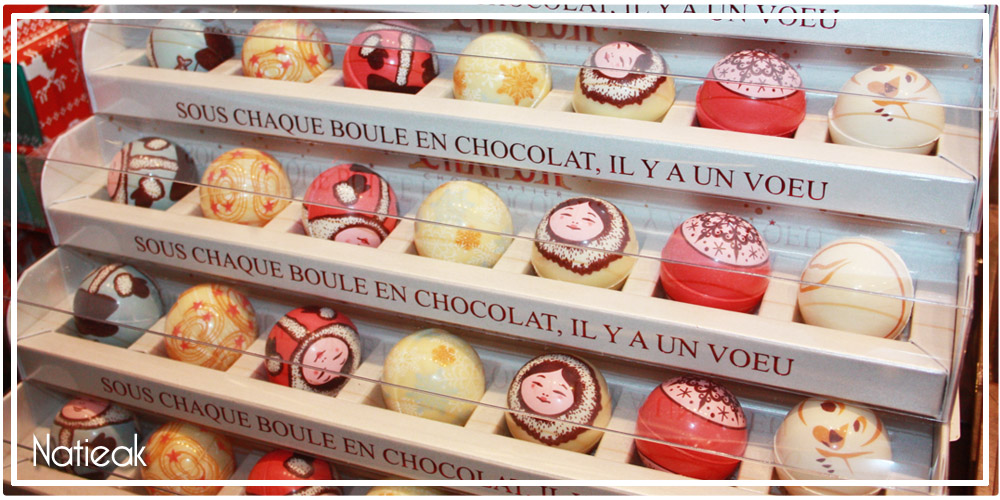 boules de Noël chocolat Chapon