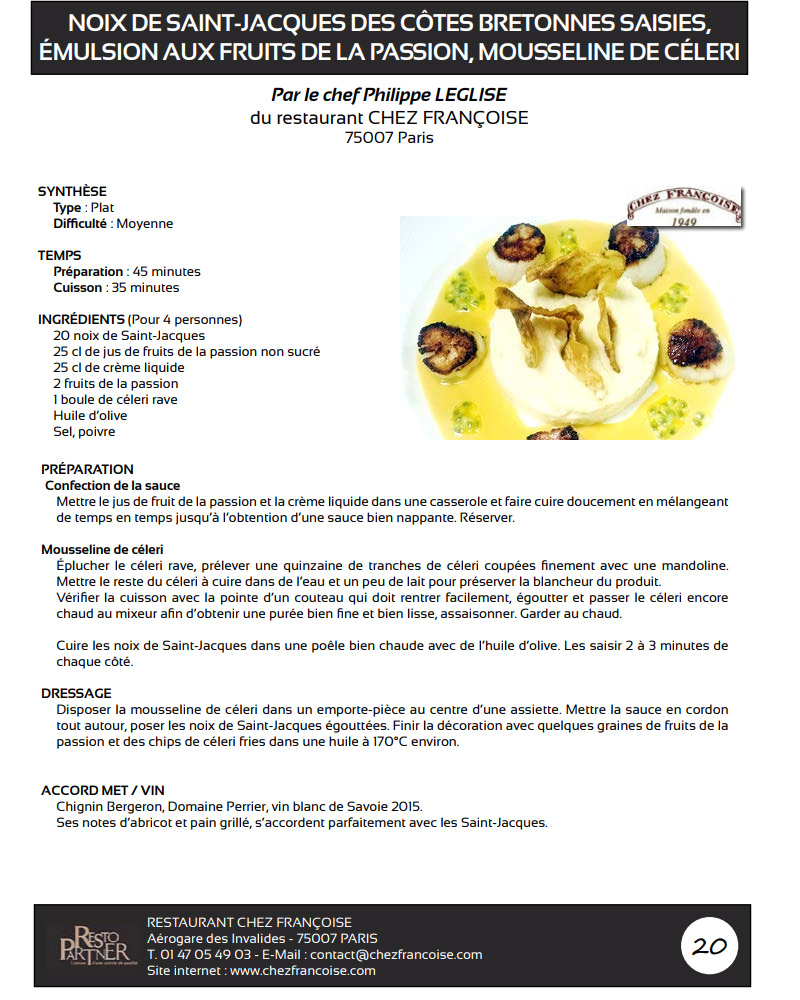 recette noix de saint jacques avec corail