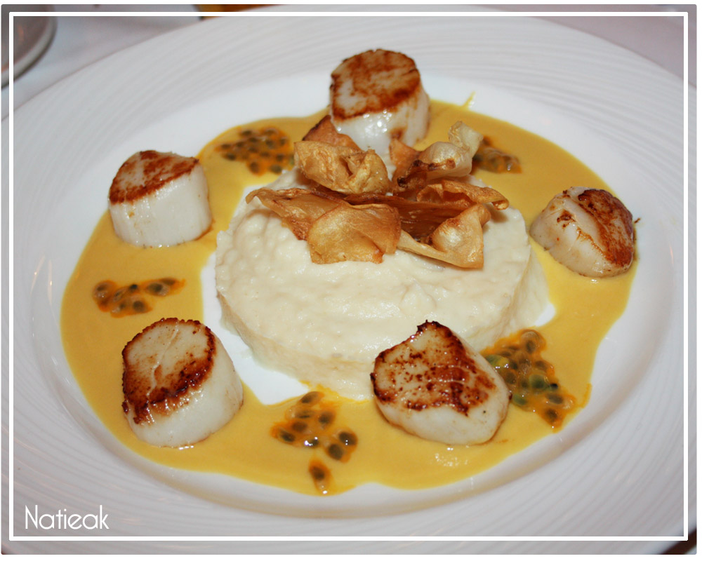Noix de Saint-Jacques et purée de celeri