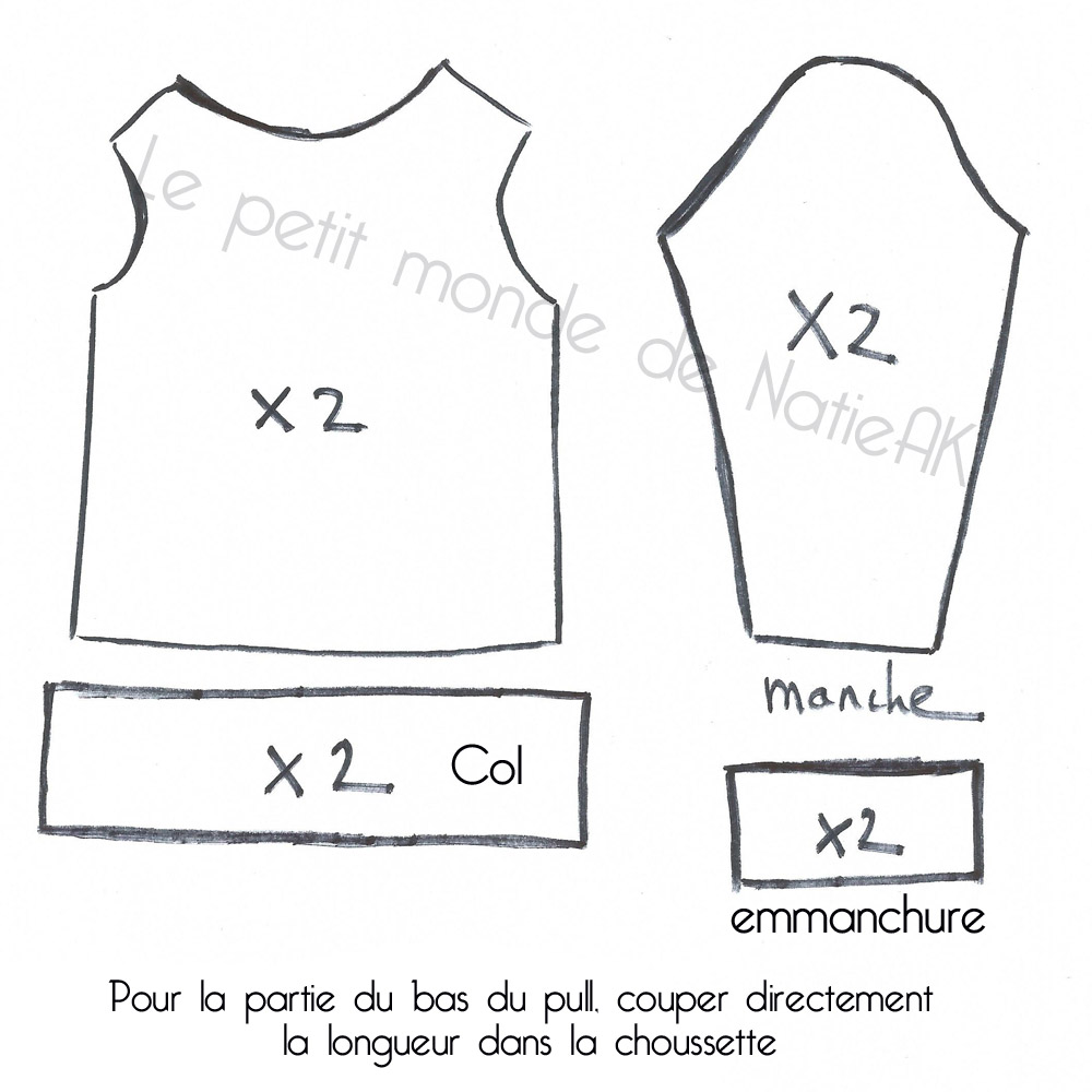 DIY pull de Noël pour poupée