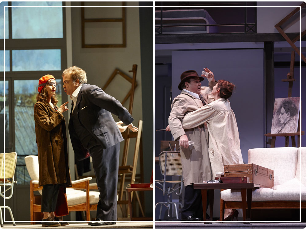 Les inséparables au théâtre Hébertot Didier Bourdon et Valérie Karsenti