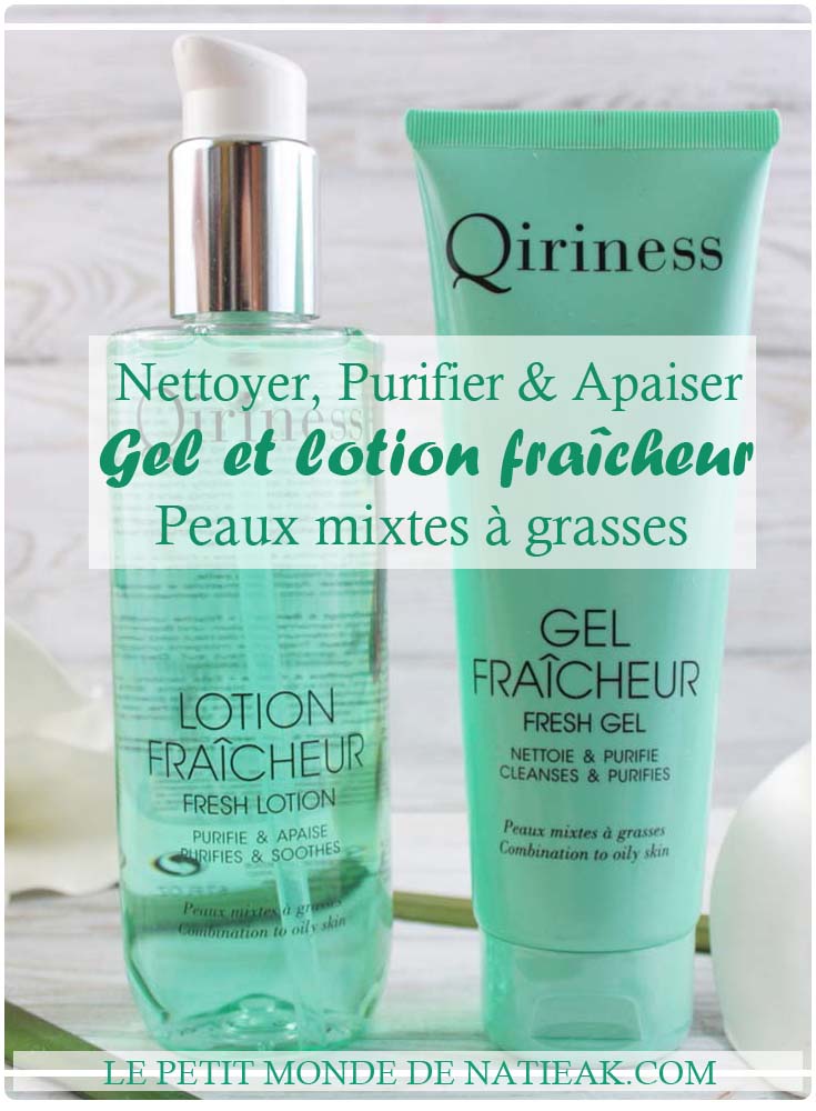 impression sur le Gel et lotion fraîcheur de Qiriness