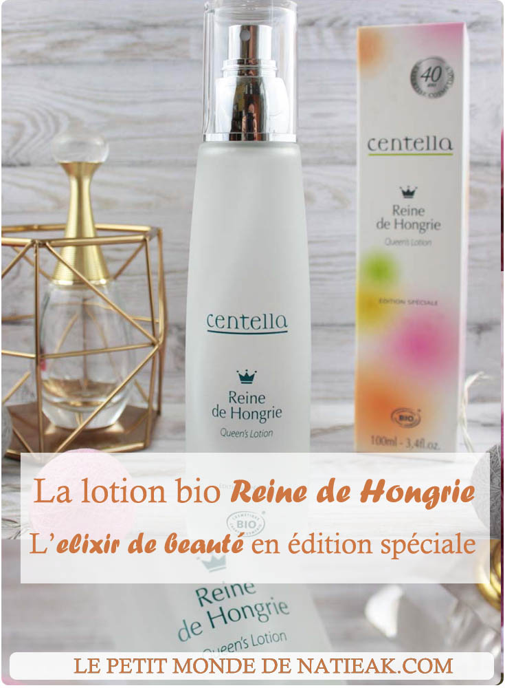 impressions sur la lotion bio visage Reine de Hongrie de Centella