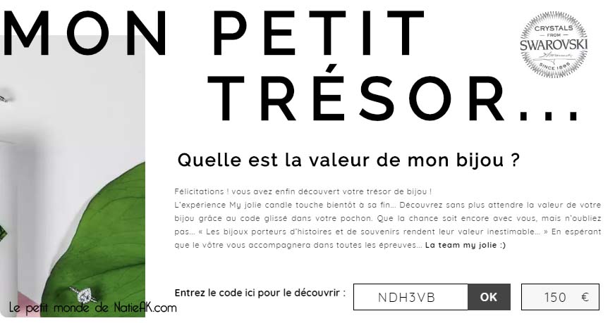 My jolie candle valeur bijou