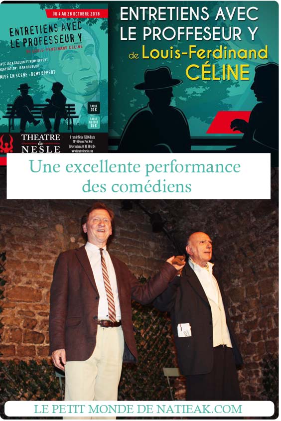 Théâtre Entretiens avec le Professeur Y