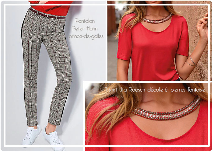 
Nouvelle collection Pantalon prince de galles et Tee shirt Uta Raasch