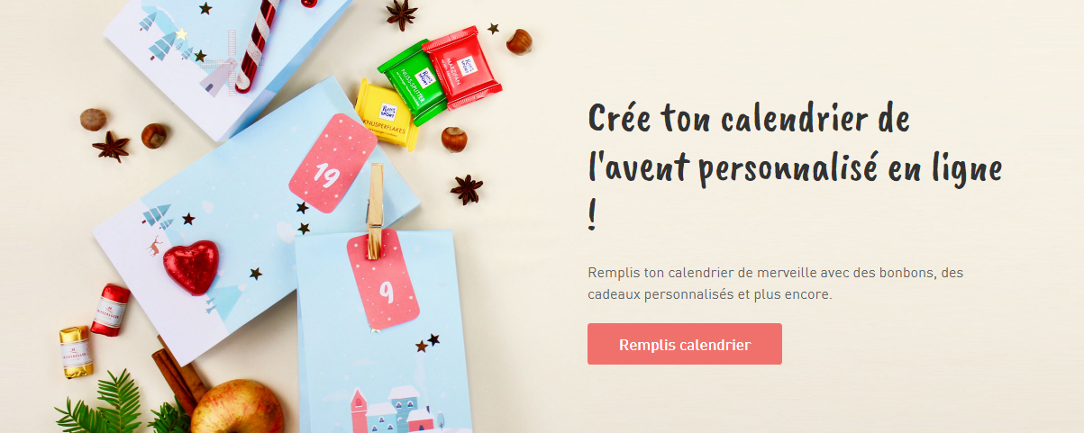 calendrier de l'avent personnalisé cadeau