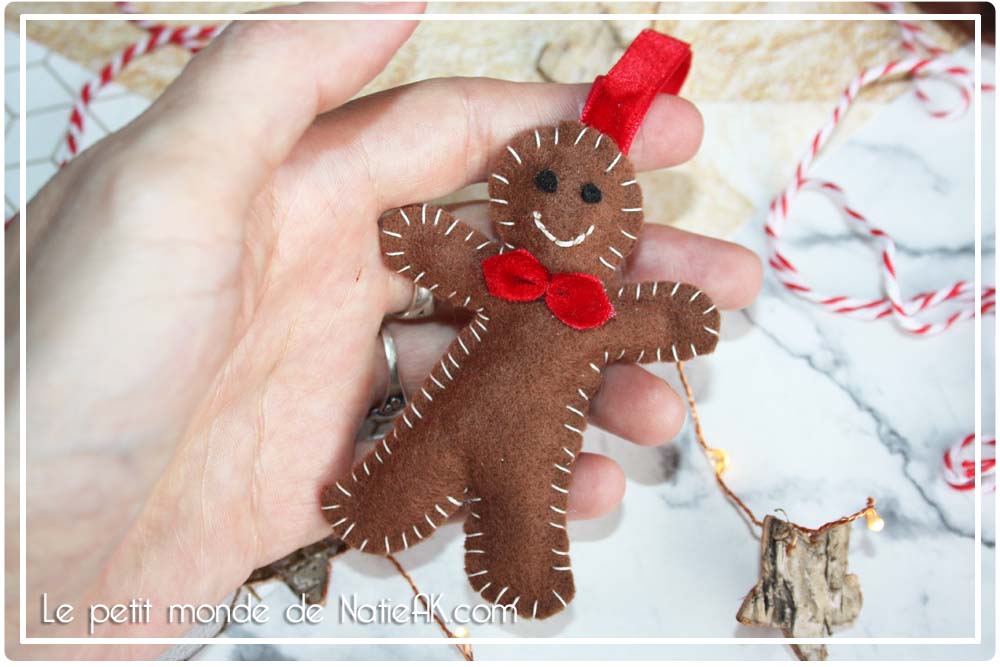 déco bonhomme pain d'épice en feutrine