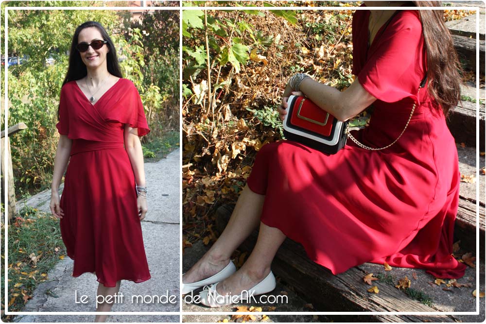 robe cocktail en mousseline sur mesure