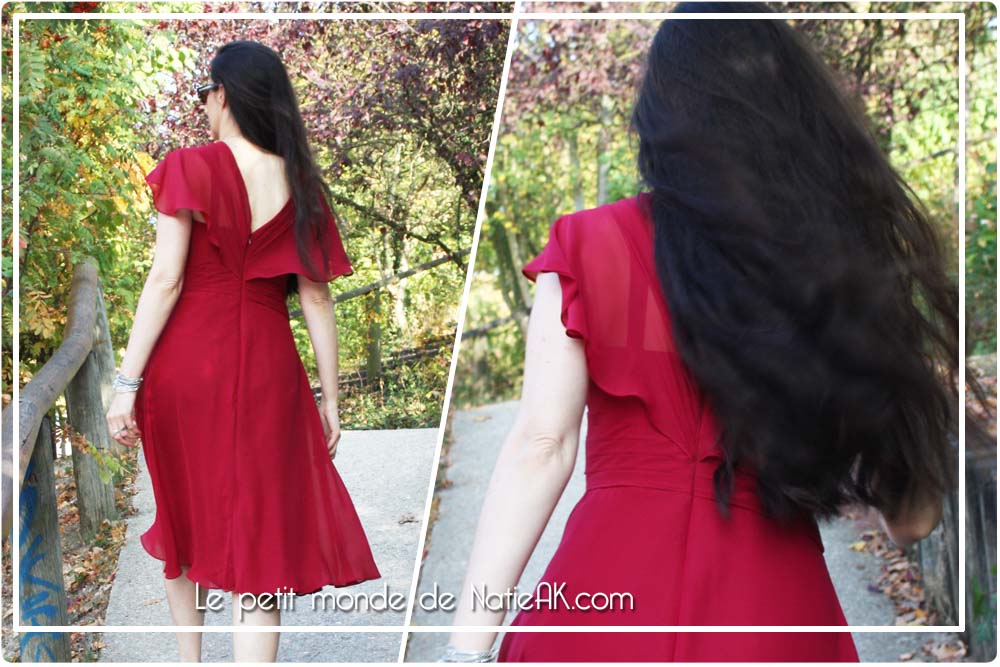 tenue cocktail en mousseline sur mesure