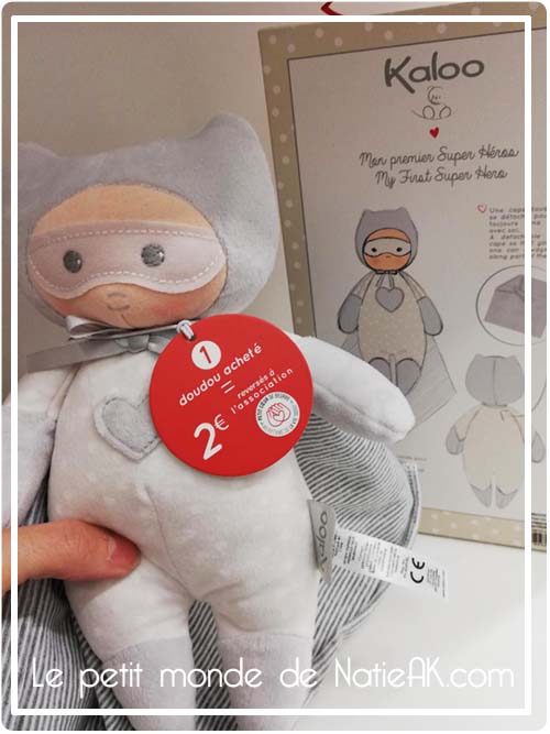 doudou petit coeur de beurre Mon premier super héros de Kaloo