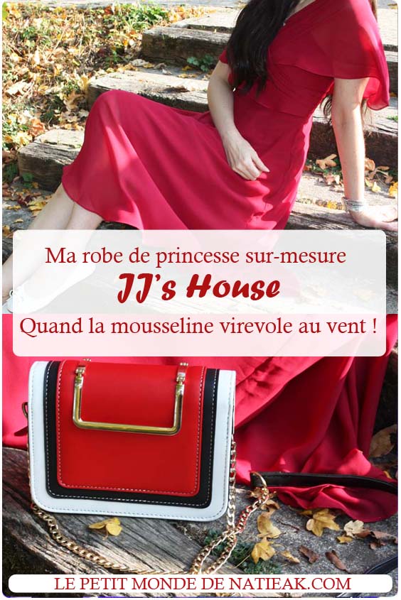 tenue cocktail en mousseline sur mesure