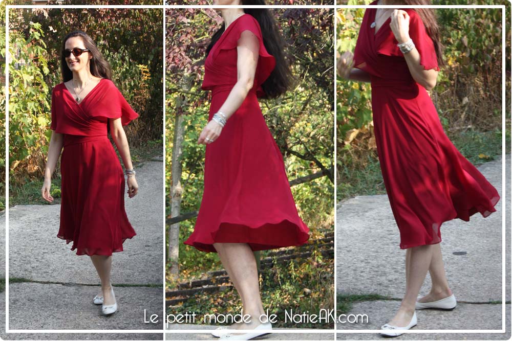 tenue cocktail en mousseline sur mesure