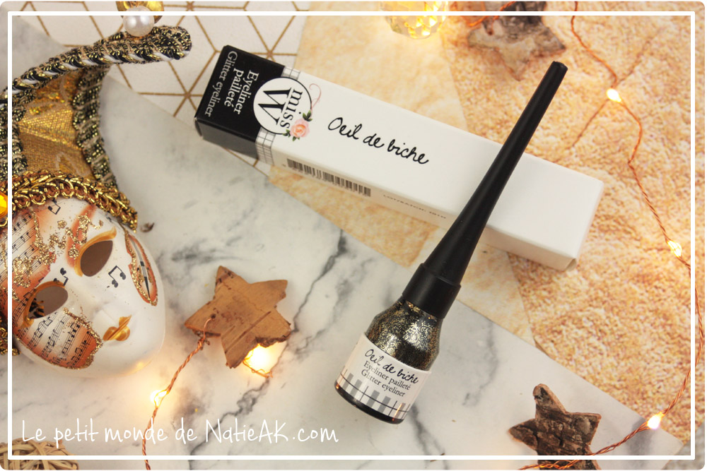 Eye liner pailleté Oeil de biche Miss W