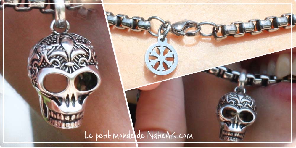 pendentif crâne de style mexicain de Braceltdunp