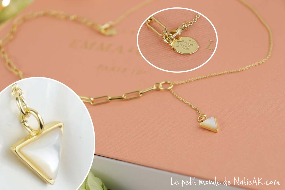 bijou femme  original pierre nacrée