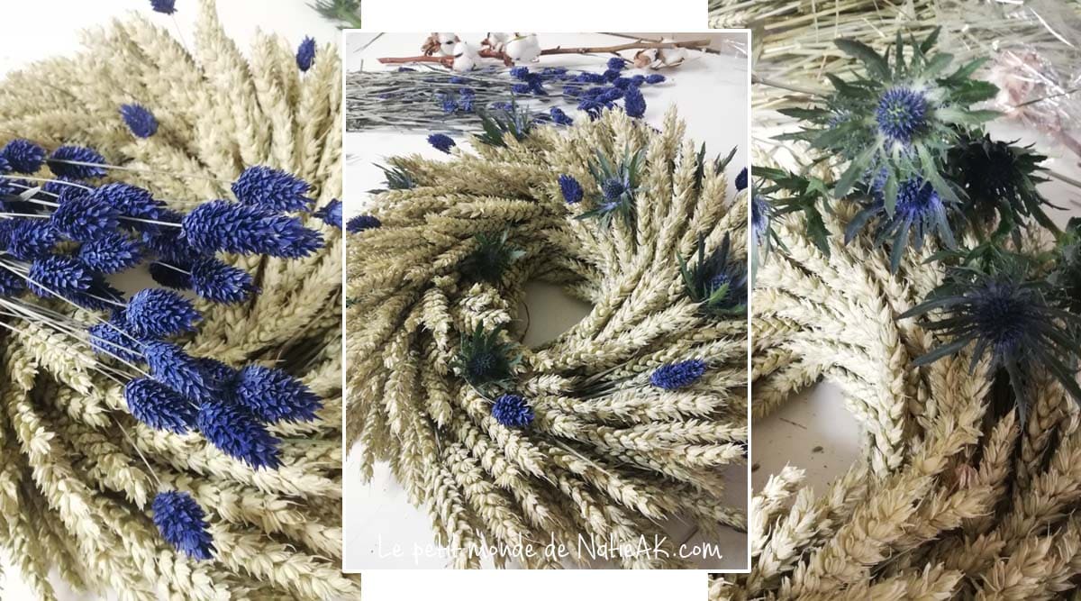 conseil pour réaliser une couronne de fleurs séchées