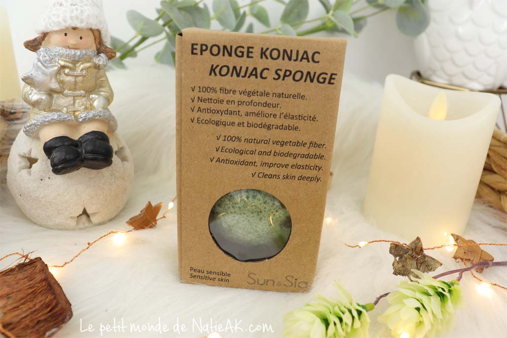 éponge konjac thé vert