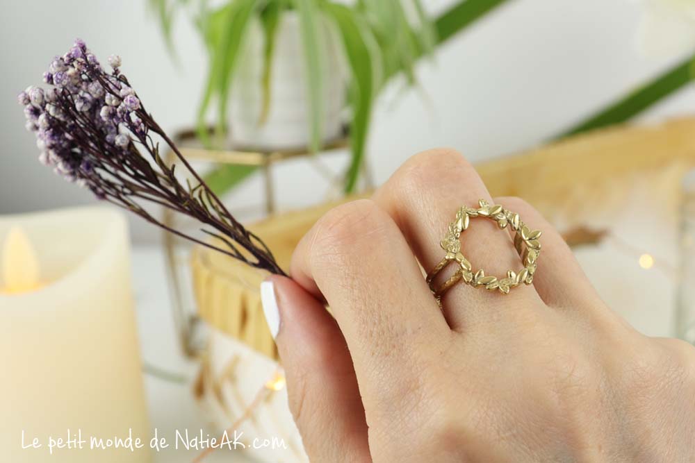 bague anneau floral