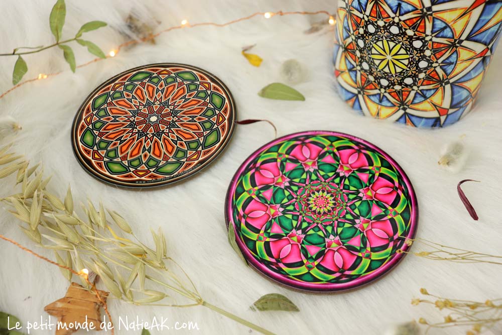 dessous de verre en bois (création artisanale)