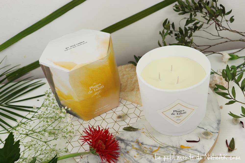 Bougie grande bougie parfumée Les plages de Tahiti