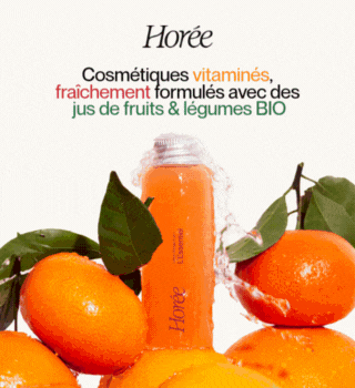 Horée : des soins vitaminés, fraîchement formulés en France à partir de jus BIO pressés à froid.