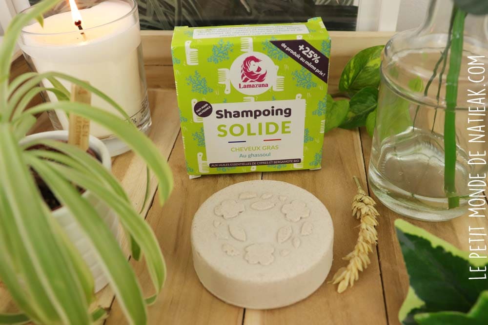 Soins Bio Shampoing solide au Ghassoul zéro déchet Lamazuna