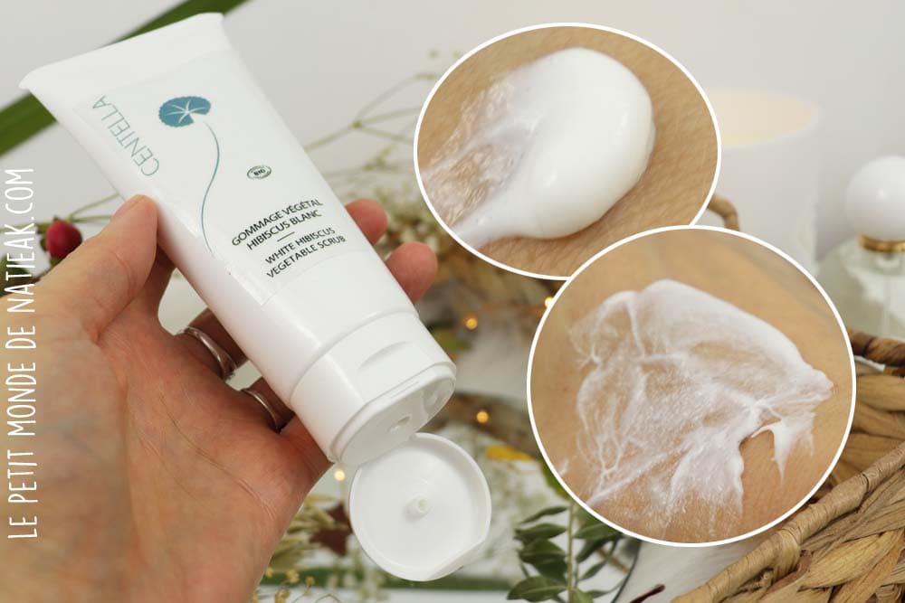 gommage bio hibiscus blanc Centella avis