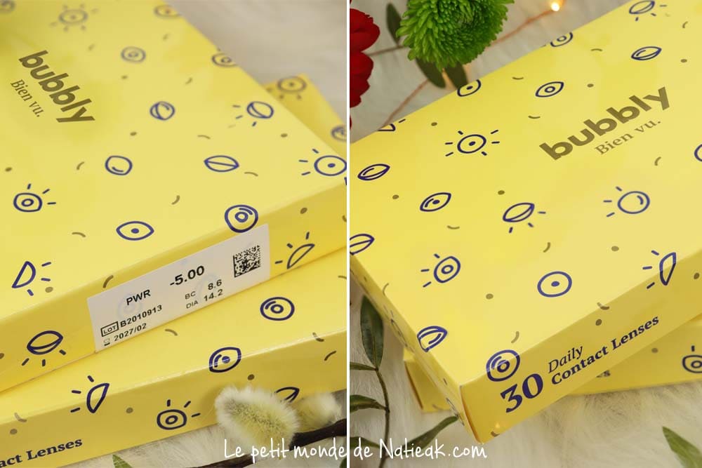 boite de 30 lentilles jetables souple bubbly contact