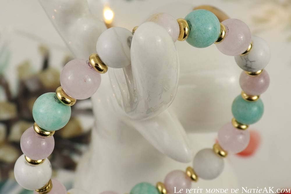 Bracelet en pierres naturelles artisanal Made in France