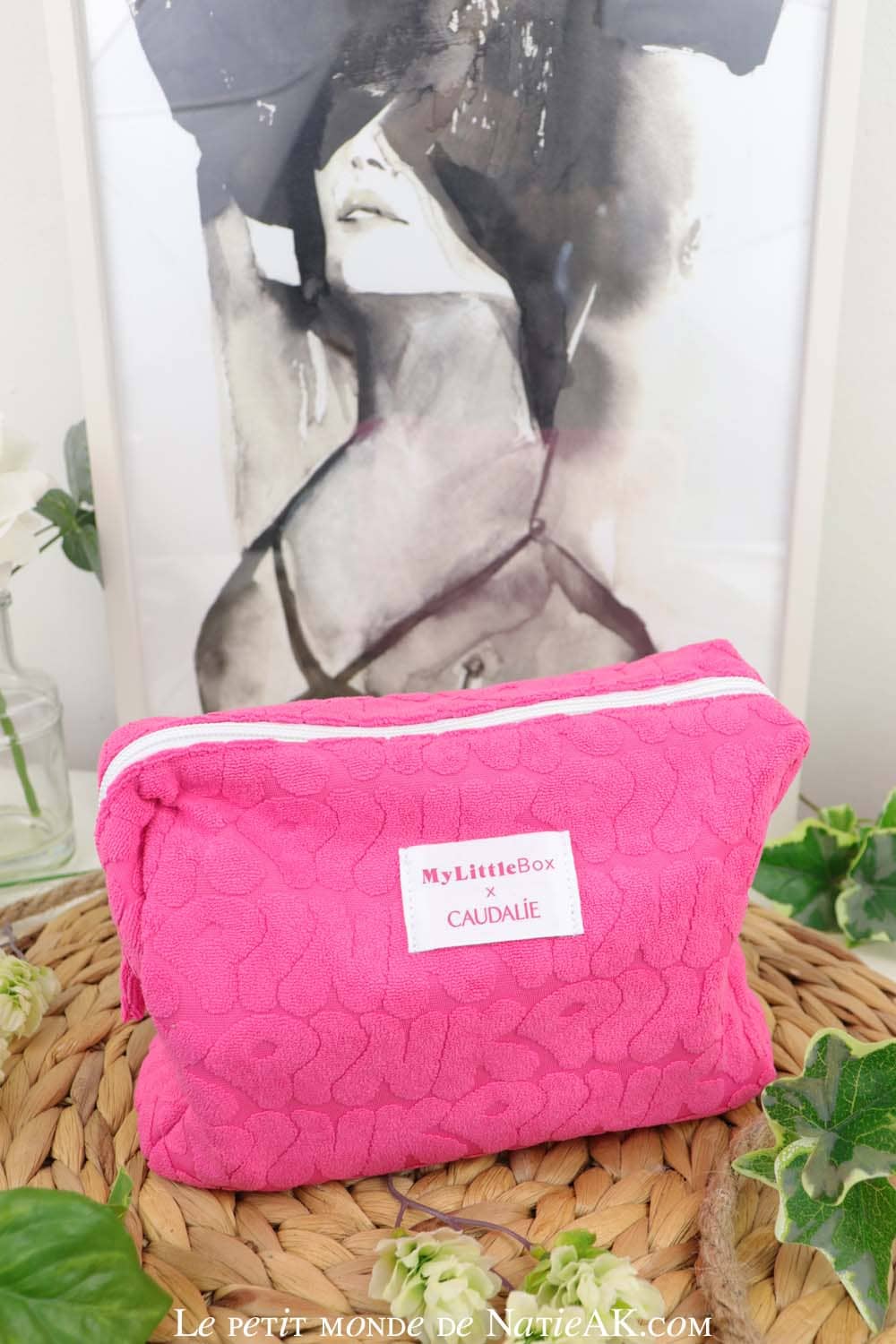 trousse de toilette en tissu rose