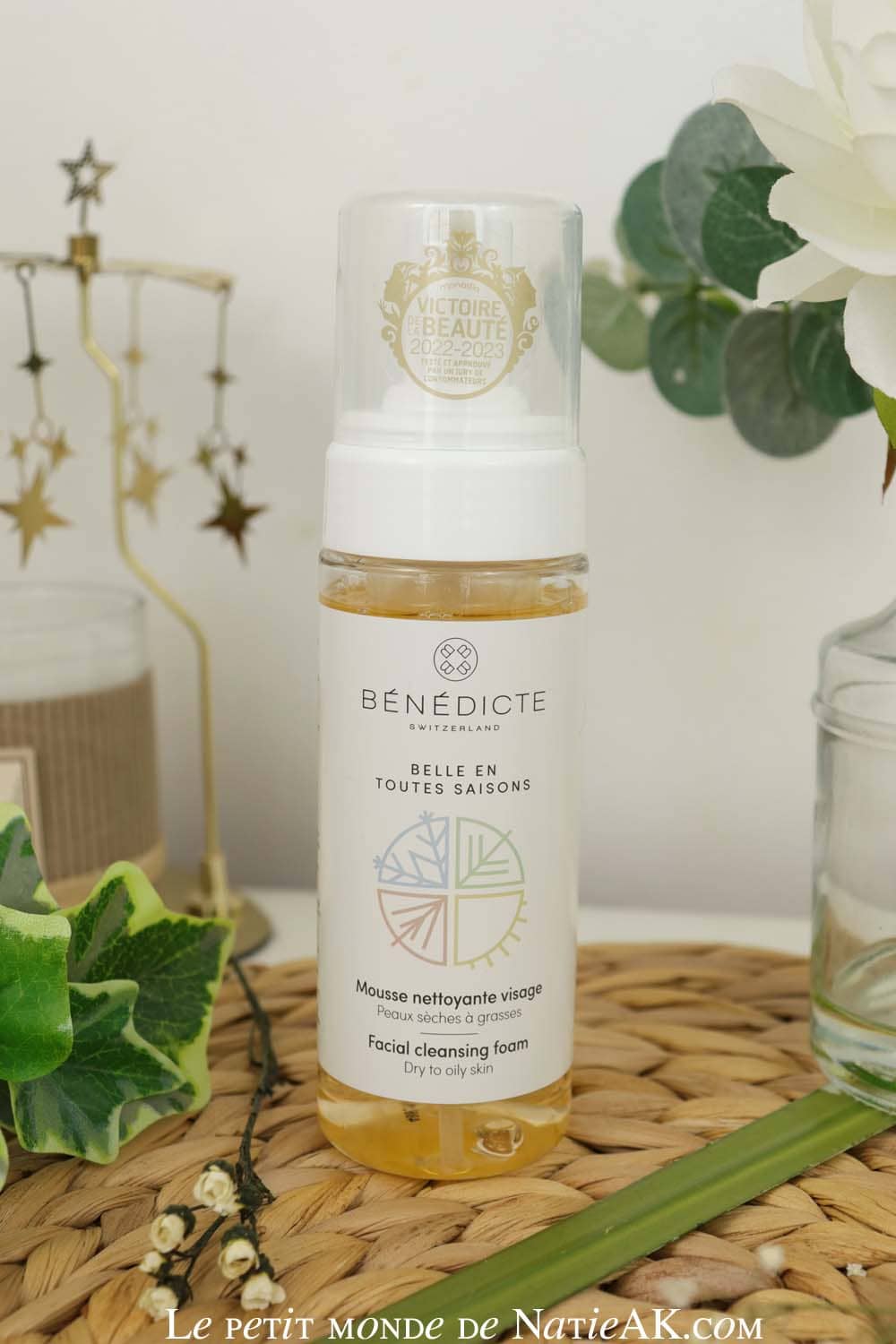 mousse nettoyante visage Bénédicte cosmetics