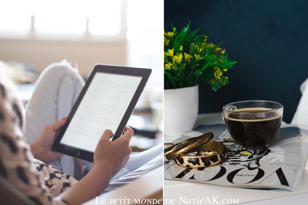 personne qui lit sur une liseuse