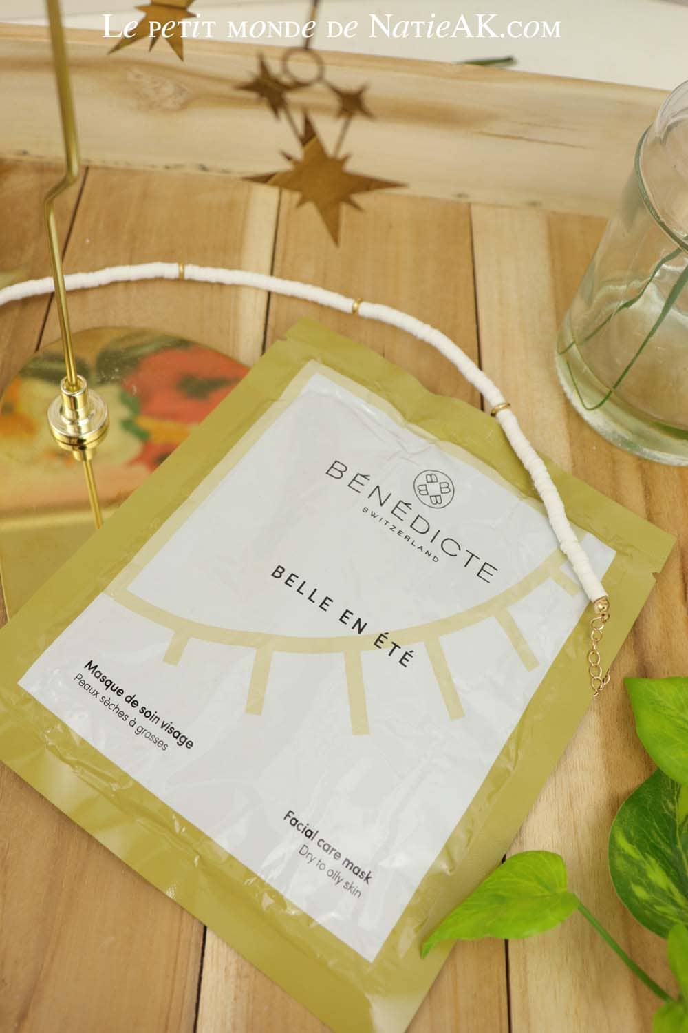 masque tissu visage belel en été Bénédicte cosmetics