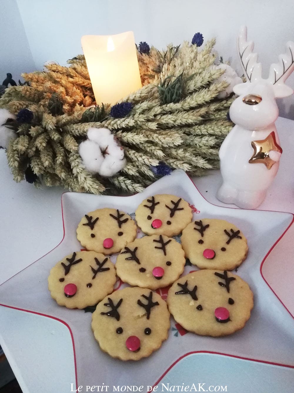 Réaliser facilement des décorations de Noël sablées de noël avec motif de renne