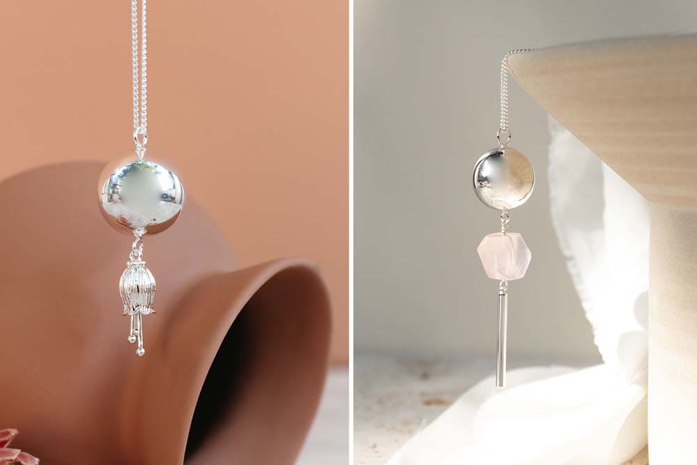 Bola de grossesse pour futures mamans avec pierre semi-précieuse