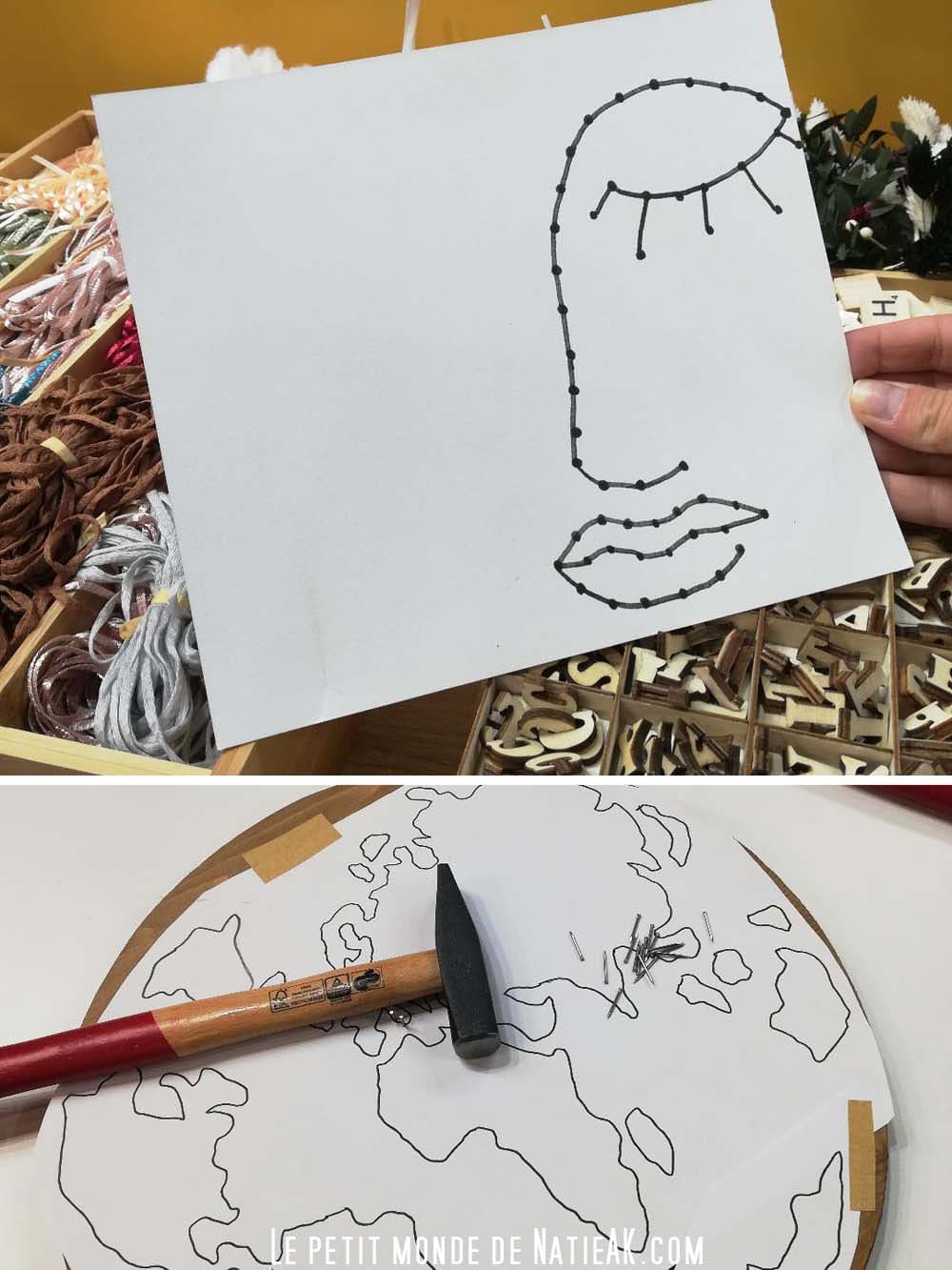 String Art art de créer des tableaux en ficelle avec l'atelier du fil