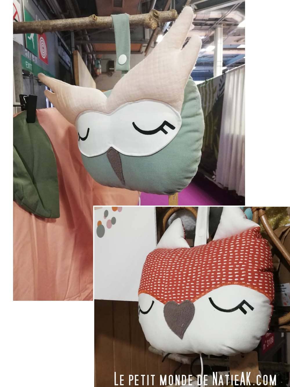 boite à musique renard en tissu Made in France Pit et Loo