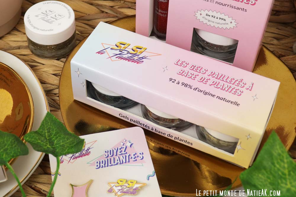 gels pailletés naturels made in France