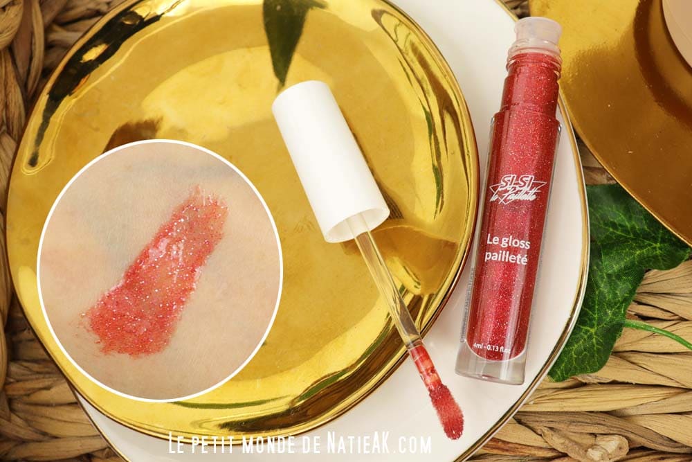 gloss pailleté brillant et nourrissant rouge si si la paillette