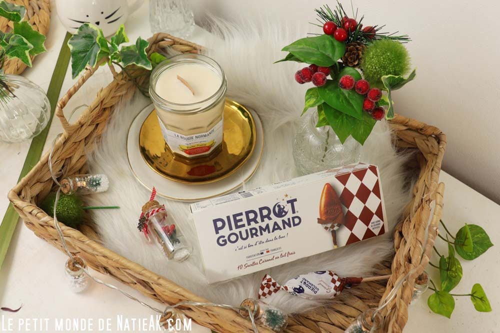 bougie naturelle Rocher praliné choocoalt/noisette