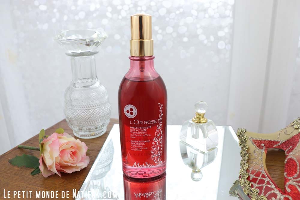 huile fermeté L'or rose Melvita bio pour éliminer la cellulite
