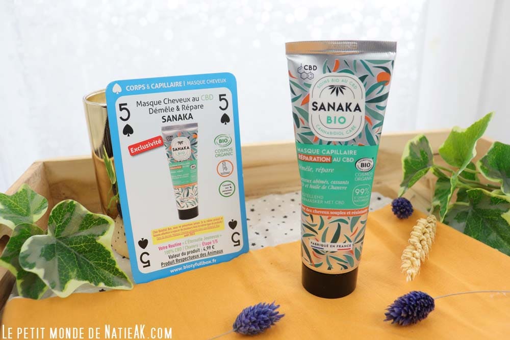 masque réparateur et démêlant au CBD Sanaka bio