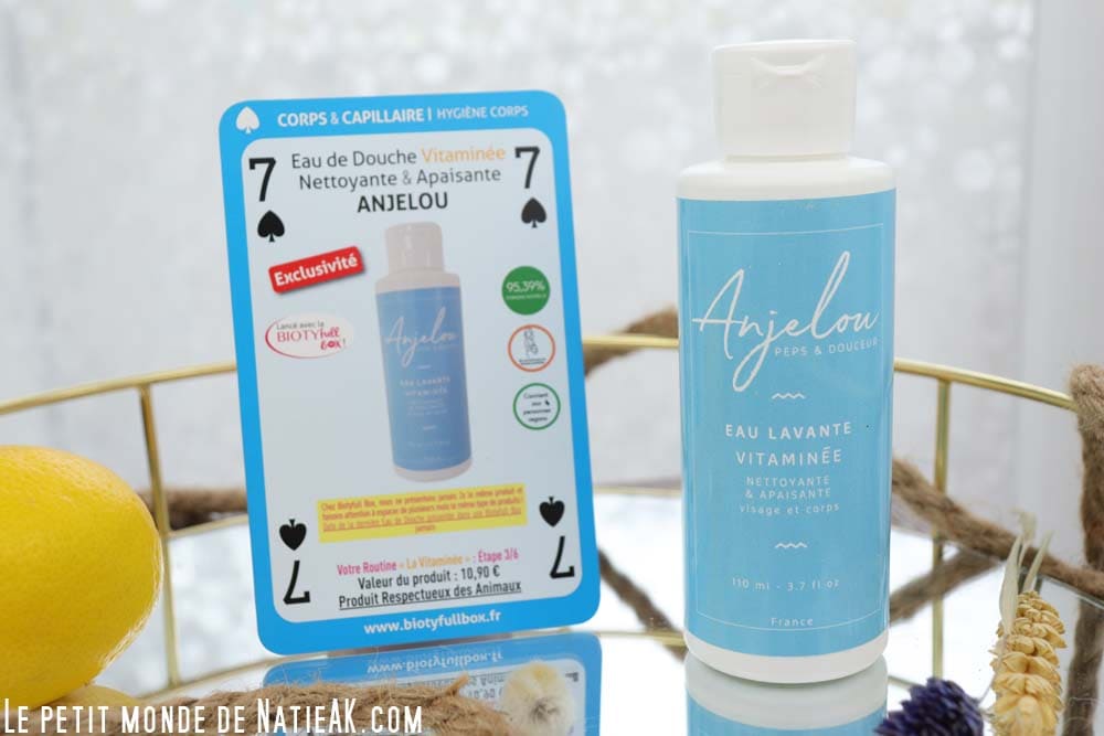 eau de douche visage et corps vitaminée Anjelou