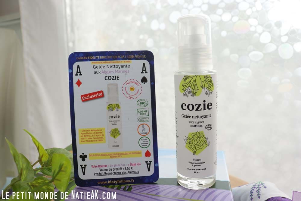 gelée nettoyante bio aux algues marines Cozie