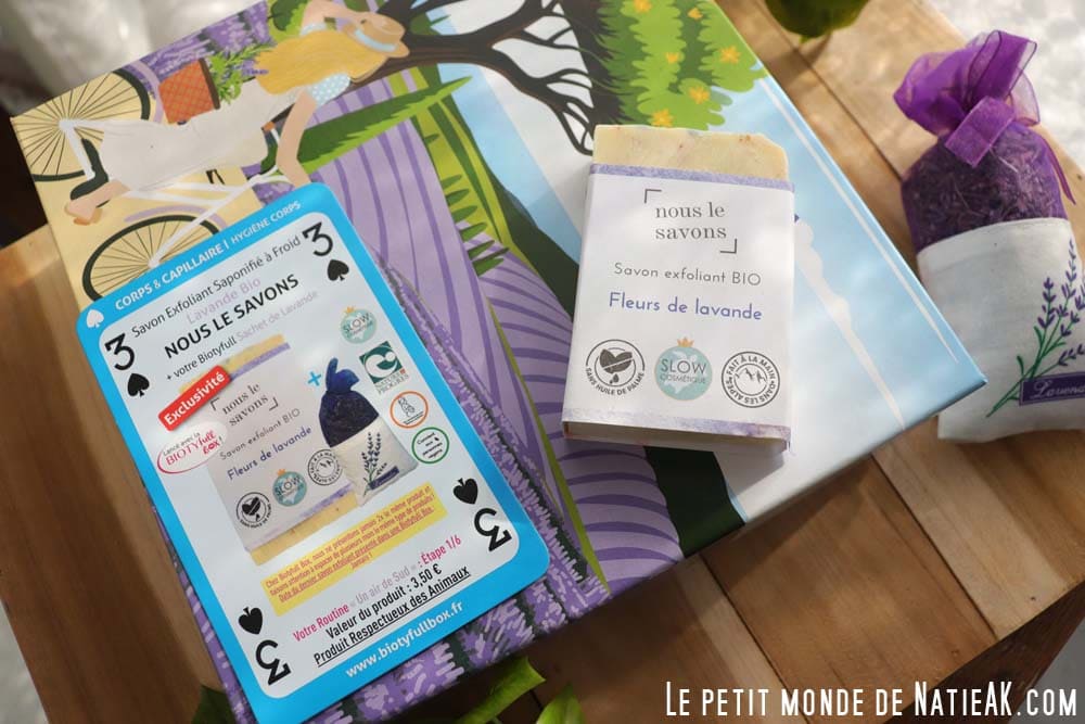 savon exfoliant bio saponifié à froid artisanal Nous le savons