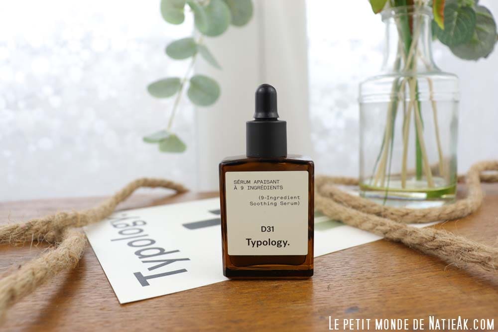 Sérum apaisant à 9 ingrédients vegan sans parfum peaux sensibles Typology